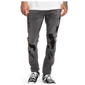 Strivers Row Tupelo Distressed Res Skinny Jeans Size 42 NEW Black Streetwear